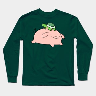 Pig and Tiny Turtle Long Sleeve T-Shirt